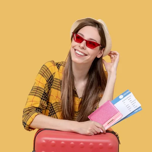Vista 5 de Caweet Funda para tarjeta de vacunación, portapasaporte, cartera de cuero para tarjetas de vacunación con cierre de banda elástica, Rosa