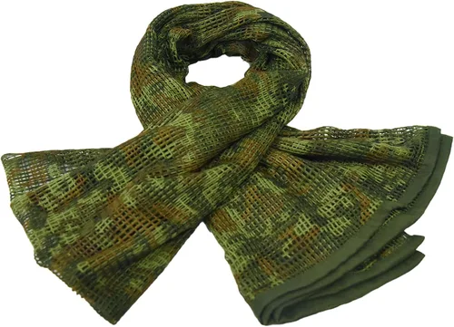 Vista 18 de HYOUT Bufandas tácticas para el cuello Camo Woodland Bufanda del desierto Shemagh para deportes al aire libre