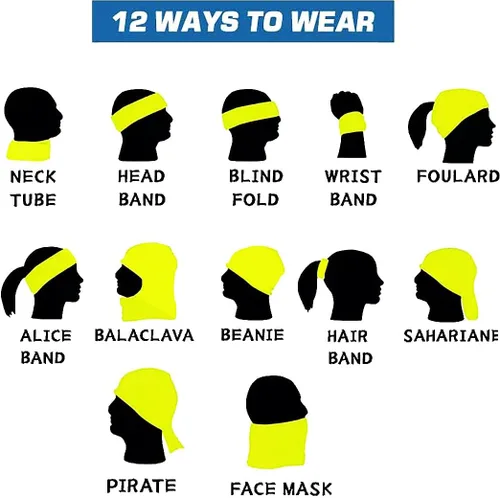 Vista 7 de Polaina para el cuello, bufanda, bandana, cubierta de tubo, pasamontañas, diadema para hombres y mujeres
