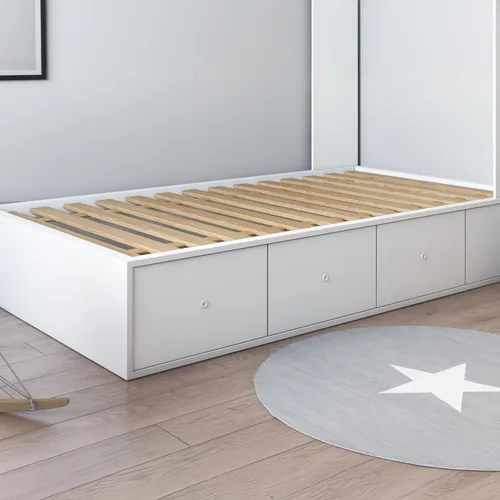 Vista 10 de Hercules Listones de Soporte para Cama, Tablero Bunkie de Madera de Pino Maciza de Alta Resistencia, Xtreme, Tamaño Queen - Marco y Plataforma