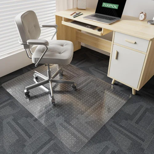 Vista 12 de Chair Mat for Carpet, 36" x 48" Office Chair Mat for Carpeted Floors, Non-Slip Carpet Protector Floor Mat with Grips, Plastic Heavy-Duty Rolling