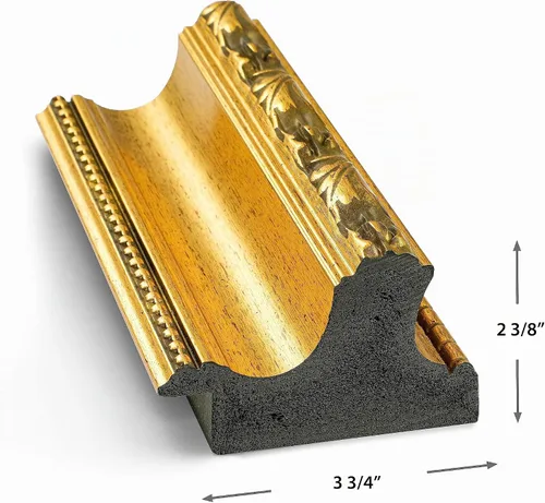 Vista 5 de Marco de TV decorativo dorado de 3 pulgadas para televisores Samsung The Frame/Pro
