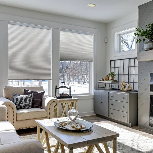 Vista 17 de LazBlinds Persianas celulares sin cordones, opacas personalizadas, 100 % bloqueo de luz, persianas plisadas para ventanas