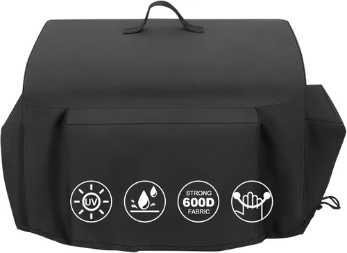 Vista 17 de QuliMetal Funda para ahumador eléctrico Pit Boss Serie 3 – Cubierta para parrillas Pit Boss PBV3G1 Ahumador vertical 600D resistente al agua