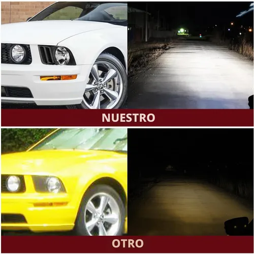 Vista 6 de Conjunto de faros halógenos estilo OE JSBOYAT para Ford Mustang 2005 a 2009 Carcasa negra con reflector transparente