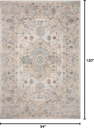 Vista 82 de Loloi Colección Odette ODT-06 - Alfombra de pasillo, 2 pies 7 pulgadas x 10 pies 0 pulgadas, cielo/multi
