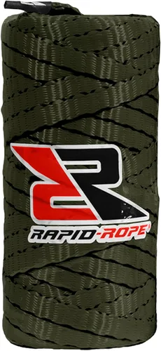 Vista 9 de Rapid Rope Refill 120ft Black Flat Tactical Paracord Made in The USA 1100lb Tested Heavy Duty Poly Rope Test Cord Hiking, Camping, Survival
