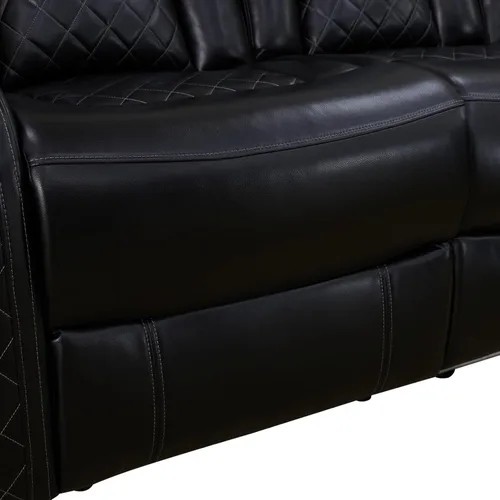 Vista 3 de Ritz Power - Juego de sala de estar reclinable con LED para sala de estar, dormitorio, casa de invitados, sala de juegos, Airbnb, apartamento