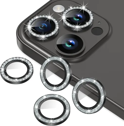 Vista 76 de AGVEE Paquete de 6 unidades para iPhone 12 Pro/12/12 Mini/11 Pro Max/11 Pro/11 Pro/11 Protector de lente de cámara, anillo de metal brillante