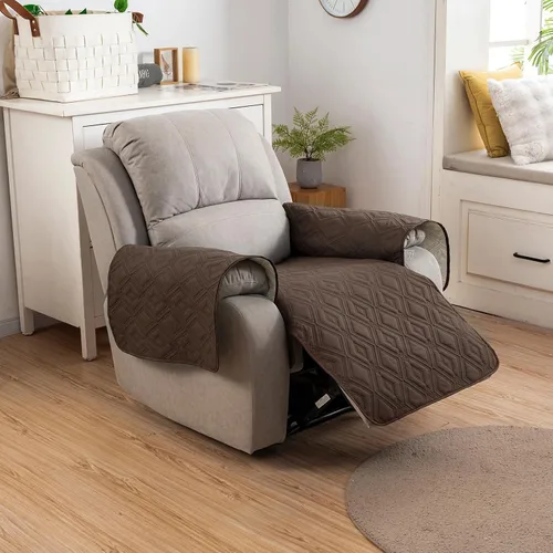 Vista 2 de Genina Juego de 2 Fundas para Brazos de Sofá 100% Impermeables, Fundas para Reposabrazos de Sofá, Sillón, Fundas Antideslizantes para Brazos de Café