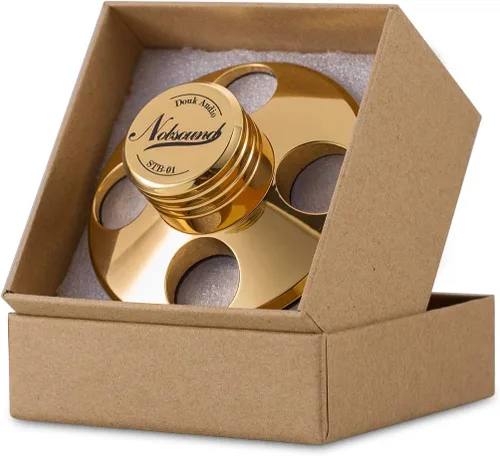 Vista 7 de Nobsound STB-01 LP Tocadiscos de vinilo Estabilizador de disco de metal Peso récord HiFi (dorado)