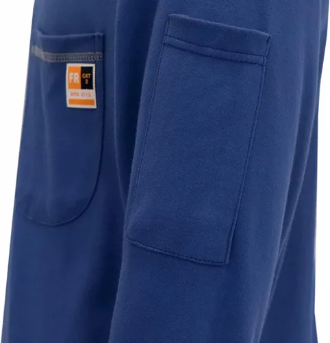 Vista 24 de KONRECO Camisas FR para hombres de manga larga Henley 7oz 100% algodón FRC camisa de soldadura de ropa