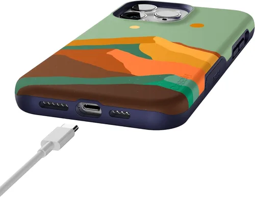 Vista 8 de Casely Funda para iPhone 14 Pro Max Endless Peaks Colorblock Mountain Compatible con MagSafe Diseño protector audaz