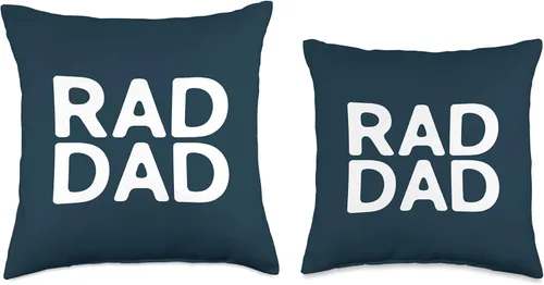 Vista 3 de Funny Rad Dad Cool Dad Joke Humor Quote Gift for Fathers Day Throw Pillow