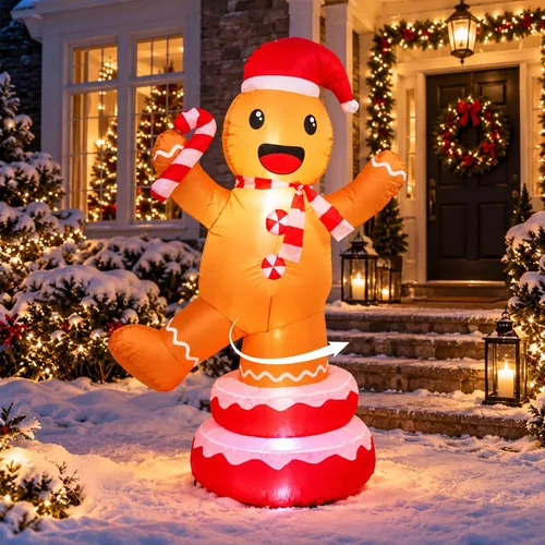 Vista 14 de Inflables navideños para decoración al aire libre, globo de nieve 2-Multi