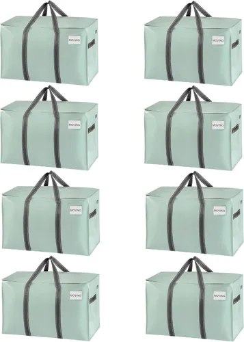 Vista 31 de VENO - Paquete de mudanzas, cajas de almacenamiento para embalaje universitario con tapas alternativas, para dormitorio, extragrande, asas