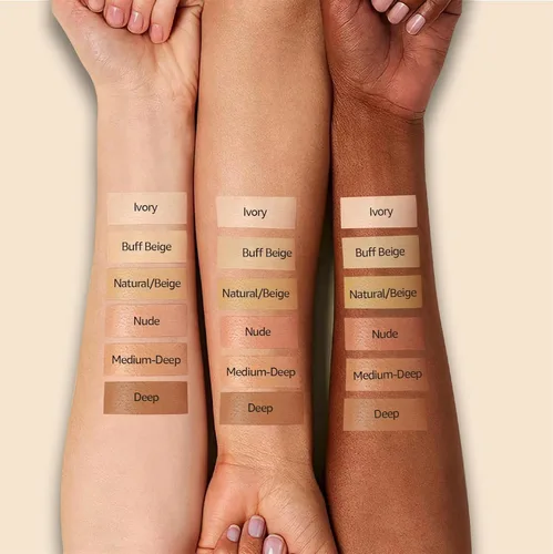 Vista 4 de Cojín de aire de cabeza de hongo, base CC crema, cobertura completa, control de aceite hidratante, impermeable, de larga duración, uniforme, tono