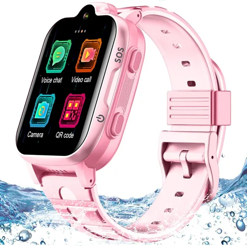 Vista 9 de MJVV 4G Reloj inteligente GPS para niños con función de llamada, Whatsapp, Line, Facebook, TikTok, rastreador, teléfono, reloj con videollamada