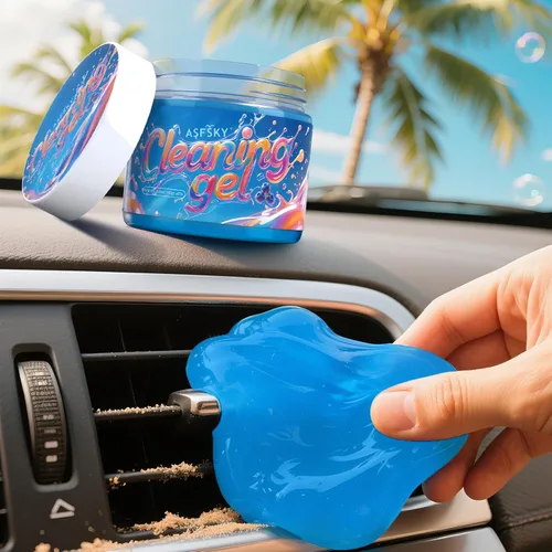 ASFSKY Gel de limpieza de coche (azul, arándano) Masilla de limpieza universal de polvo limpiador de interior de coche, teclado, removedor de polvo,