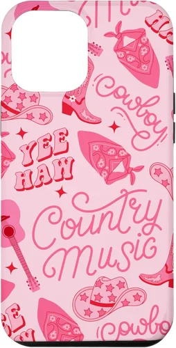 Vista 25 de iPhone 16 Pink Cowboy Country Music Yee Haw Western Design Case