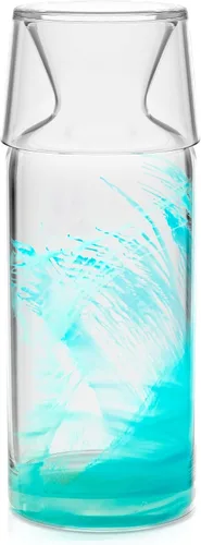 Rakle Mesita de noche - Jarra de agua y vidrio de 23.6 onzas, de colores