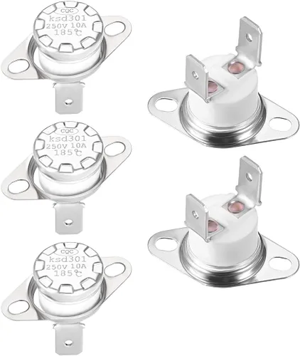 Vista 27 de uxcell KSD301 Termostato 266.0 °F/266°F 10A Normalmente Cerrado N.C Ajuste Snap Disc Interruptor de temperatura para microondas, horno, cafetera 2