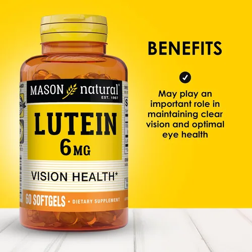 Vista 2 de Luteína natural Mason de 6 mg con vitamina E, suministro de 2 meses, visión saludable y función ocular, apoya la salud normal de los ojos