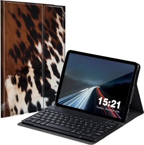 Vista 29 de Funda de teclado para Samsung Galaxy Tab S6 Lite 2022/2020, Galaxy Tab S6 Lite SM-P610/P613/P615/P619 con teclado Bluetooth inalámbrico desmontable