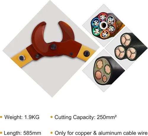 Vista 3 de LK-250 Cortadores de cables resistentes, alicates de corte de alambre de brazo largo multifuncionales que ahorran mano de obra, cortadores de cables