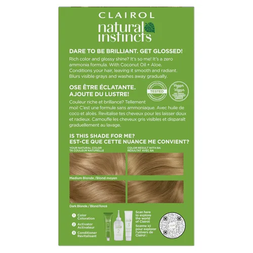 Vista 92 de Clairol Natural Instincts - Tinte semipermanente para el cabello, color negro 2, paquete de 1 unidad 2 negro