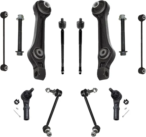 Vista 65 de Detroit Axle - Kit de suspensión delantera de 10 piezas para Chevrolet Trailblazer GMC Envoy 2002-2009 2003 2004 2005 2006 2007 2008 Brazos