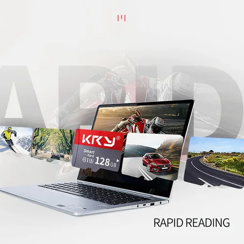 Vista 6 de TF Card 128GB Memory Card with Adapter, High Speed TF Card 128GB, Class 10, U3, for Android Phones Tablets Camera Smartphone