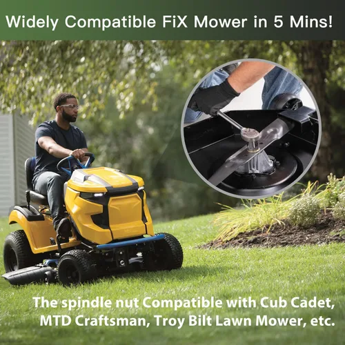 Vista 6 de shiosheng 3 piezas de recambio 712-0417 912-0417 712-0417A 112-0330 912-0417A brida husillo hoja polea tuerca para Cub Cadet MTD Toro