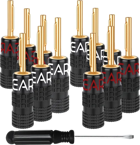 Vista 10 de GEARit Enchufes tipo banana de pin flexible para cable de altavoz (6 pares, 12 piezas), tipo clavija de conector de altavoz, chapado en oro de 24