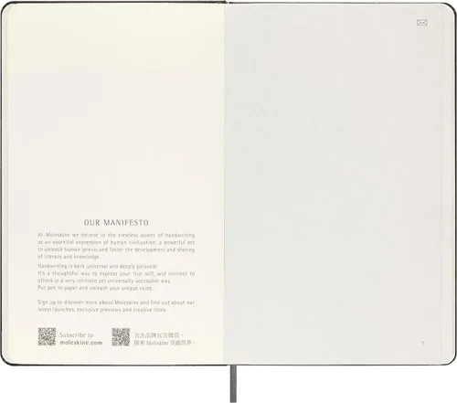 Vista 5 de Moleskine Cuaderno inteligente, grande, liso, negro, tapa dura (5 x 8.25) Large 5" x 8.25" Smart Notebook with 176 Ncoded plain pages for the