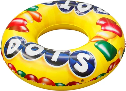 Vista 2 de Playtek Juguetes Dots - Flotador inflable para piscina con tubo azul