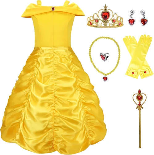 Disfraz de princesa para niñas, disfraz de Halloween, cosplay, con accesorios, 3-8 años