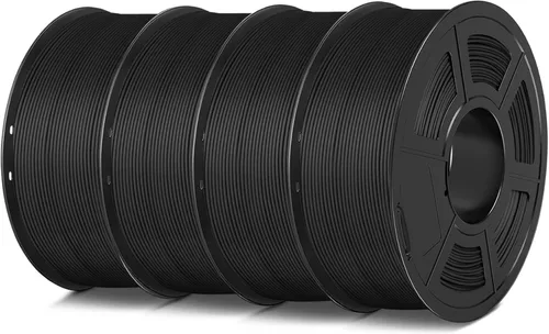 Vista 42 de SUNLU - Filamento PLA para impresora 3D, 0.07 pulg, perfectamente enrollado con acabado mate, impresión 99% FDM, carrete de 2.2 lb, 1082 pies, negro
