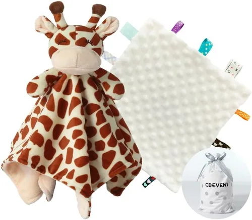 Vista 19 de CREVENT Mantas de bebé suaves y acogedoras para niños y niñas + manta de seguridad, juego con una bolsa de regalo esenciales para recién nacidos