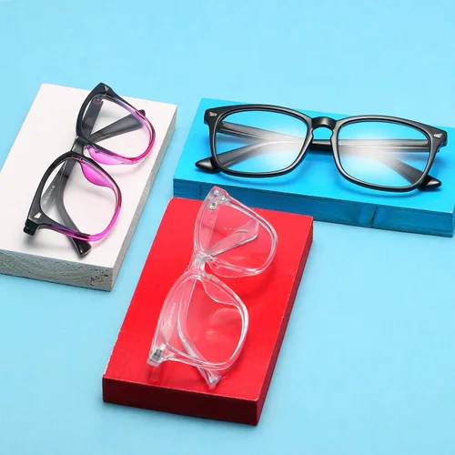 Vista 7 de Gafas de lente transparente unisex con estilo cuadrado sin receta