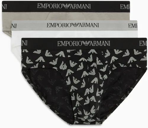 Vista 7 de Emporio Armani calzoncillos de algodón, 3 unidades, para hombre Negro/Blanco/Rojo