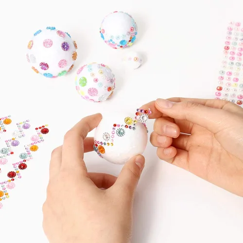 Vista 3 de 121 PCS 7 Tamaños Bolas Blancas de Espuma Poliestireno Bolas de Manualidades para Arte y Manualidades, Hogar, Proyectos Escolares y Actividad