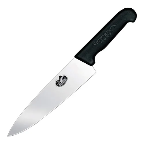Victorinox Swiss Army 5.2063.20-X4 Fibrox Cuchillo de Chef Recto Negro 8 Pulg