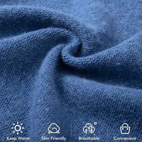 Vista 5 de QUEENFUR Gorro de punto holgado para mujer gorro de esquí de cachemira gorro de invierno suave y cálido