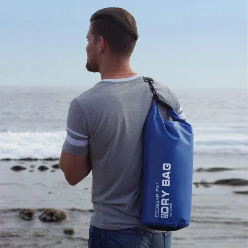 Vista 5 de Voyager Bolsa seca impermeable: saco seco resistente con parte superior enrollable, perfecto para kayak, remo, playa, rafting, canotaje, senderismo