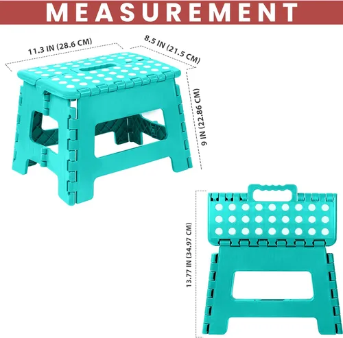 Vista 39 de Utopia Home - Taburete plegable, taburete de pie de 9 pulgadas de ancho, soporta hasta 300 libras, de plástico ligero para cocina, baño y sala