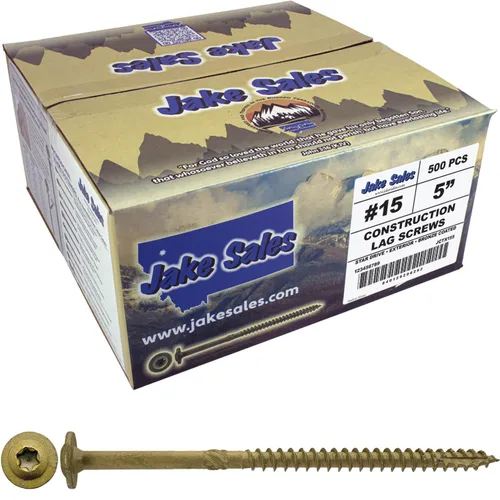 Vista 10 de Jake Sales Tornillo de retraso de construcción #15 x 2 - Tornillo de retraso estructural de alta resistencia Torx/Star Drive - Compatible con ACQ