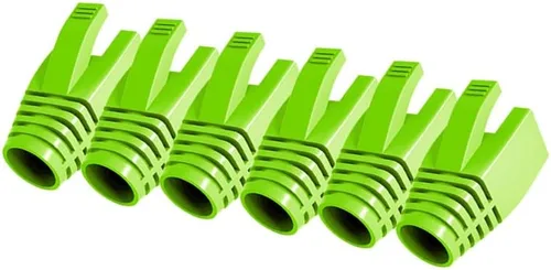 Vista 6 de 50 fundas de alivio de tensión Cat7 Cat7A Cat8, RJ45, cubierta de conector de red modular, tapa de conector de cable, color negro