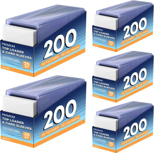 Vista 9 de 200 fundas para tarjetas, cargadores superiores de plástico duro de 3 x 4