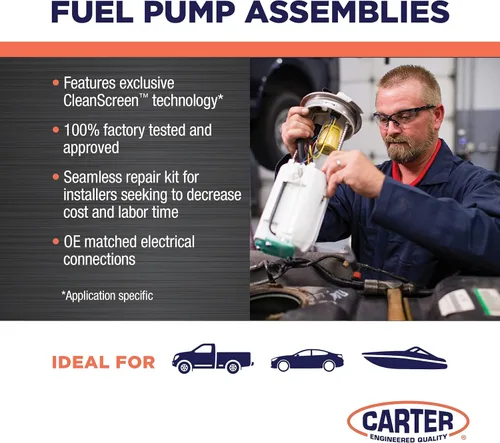 Vista 2 de Carter Fuel Systems Conjunto de módulo de bomba de combustible eléctrica Carter 12V (P76300M)